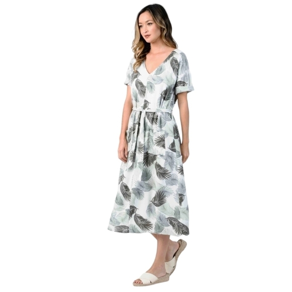 Lucca Sabel Amaryllis Palm Shift Dress Size Medium - Picture 1 of 5